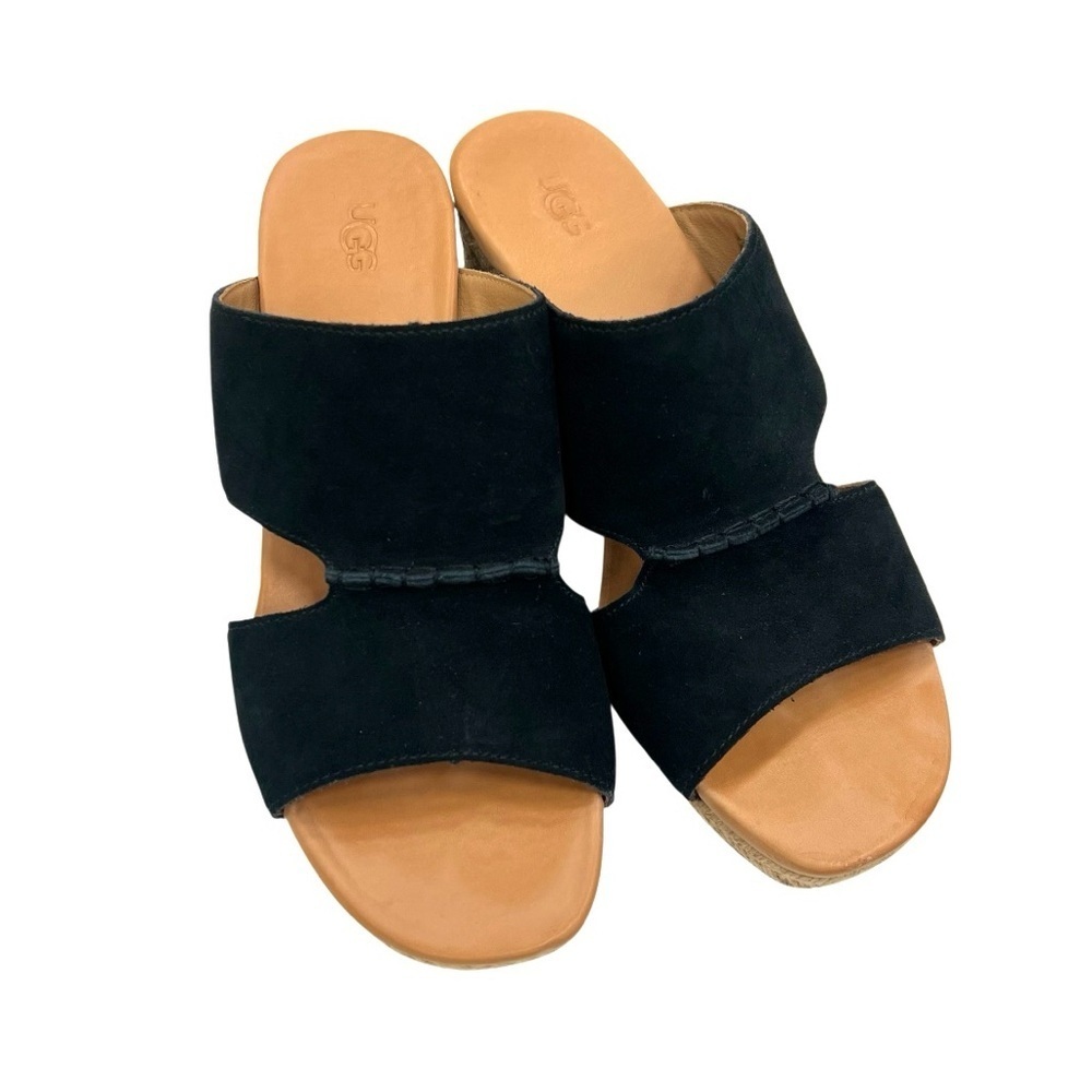 UGG Eilene Black Suede Wedge Espadrilles
Sandals Women Size 8.5